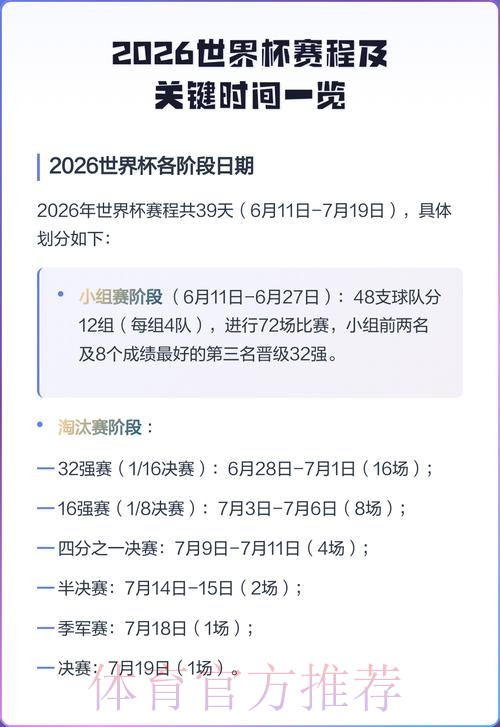 2026世界杯比赛时间详细安排最新时间表免费观看